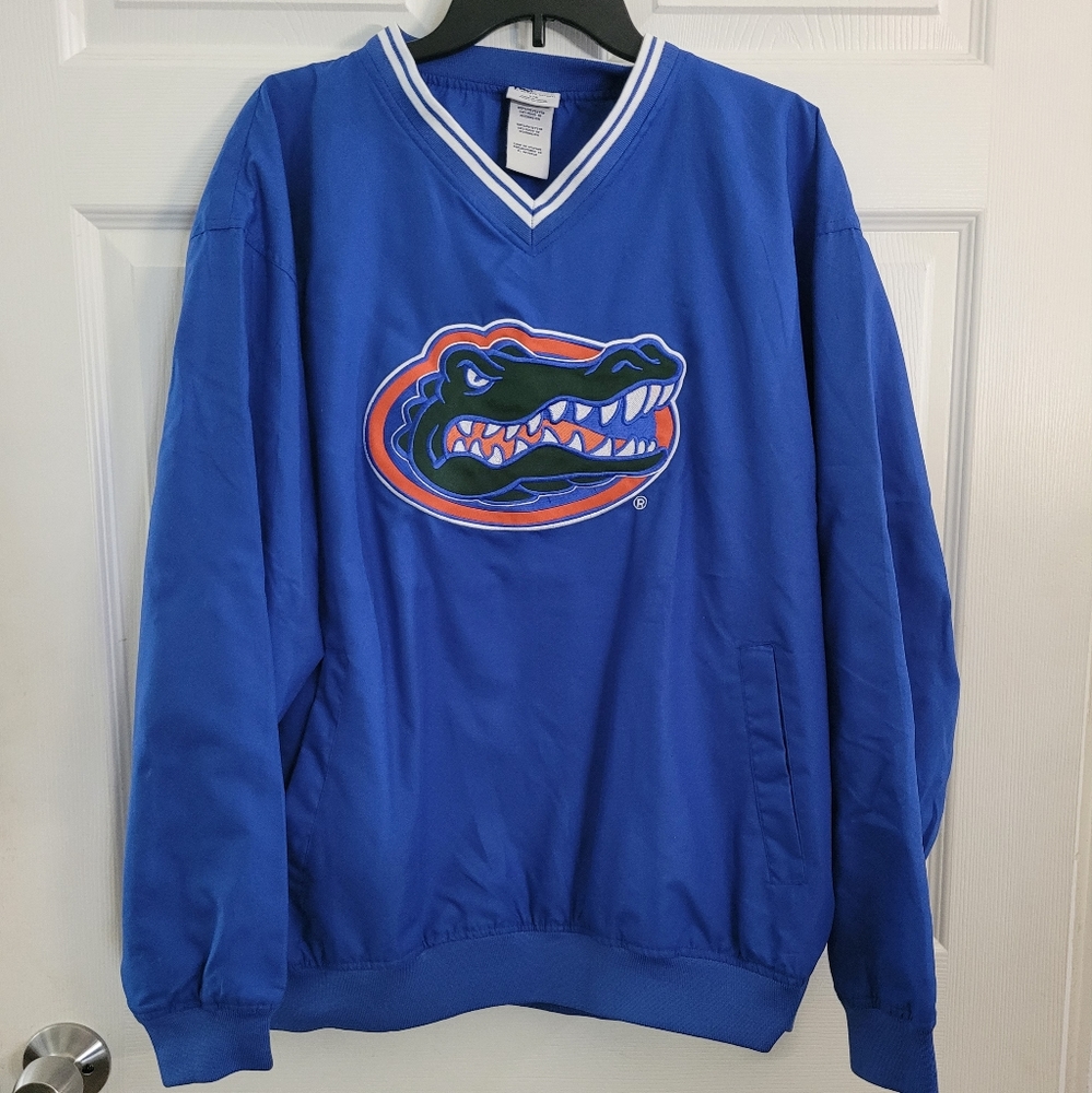 Men Size Large Pro Edge Florida Gators NCAA Pullover Windbreaker color blue